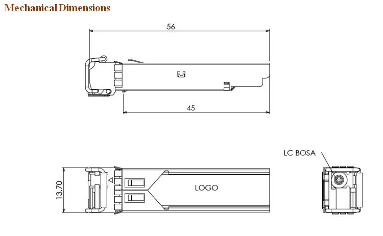 FTTH DWDM Optical SFP-10g-Sr Module 1.25g 10g 1550nm 80km Ddm SFP